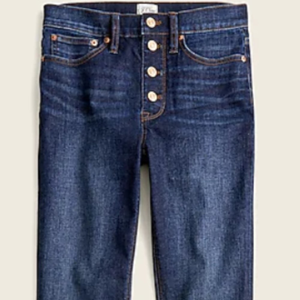 J Crew Demi Boot Crop Jeans in Dark Worn